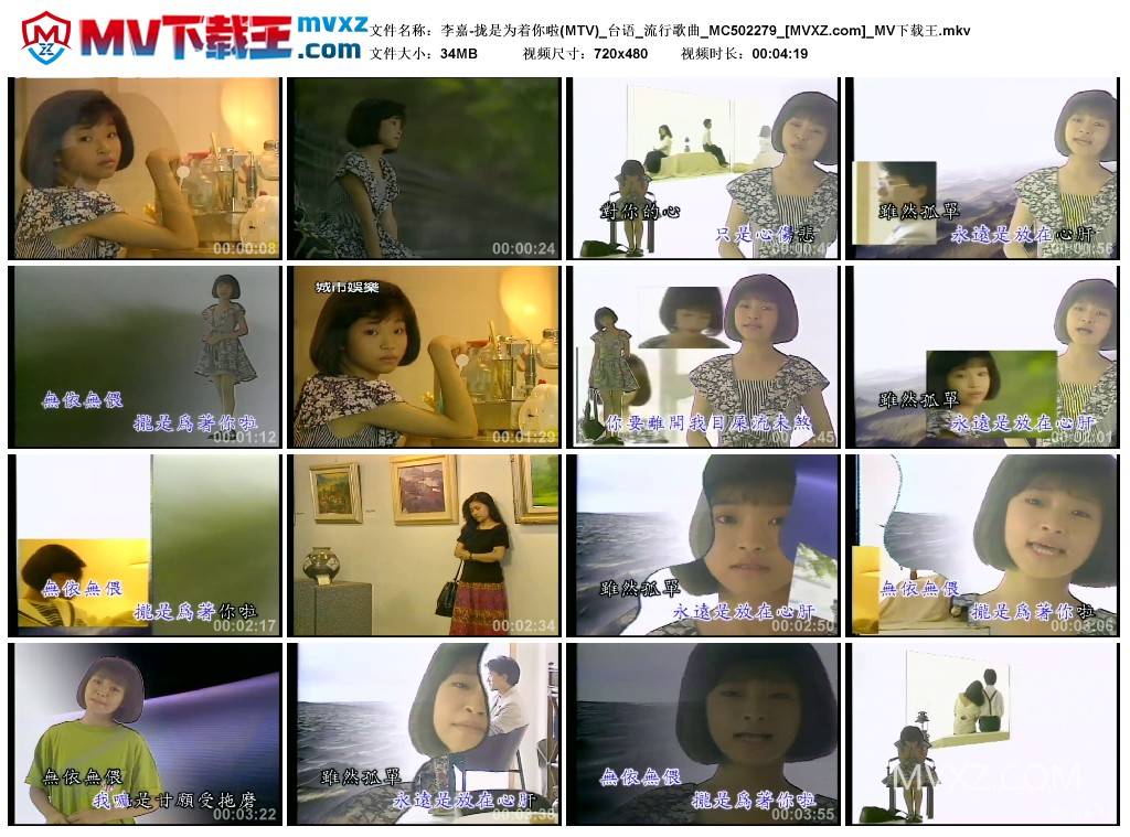 李嘉-拢是为着你啦(MTV)_台语_流行歌曲_MC502279